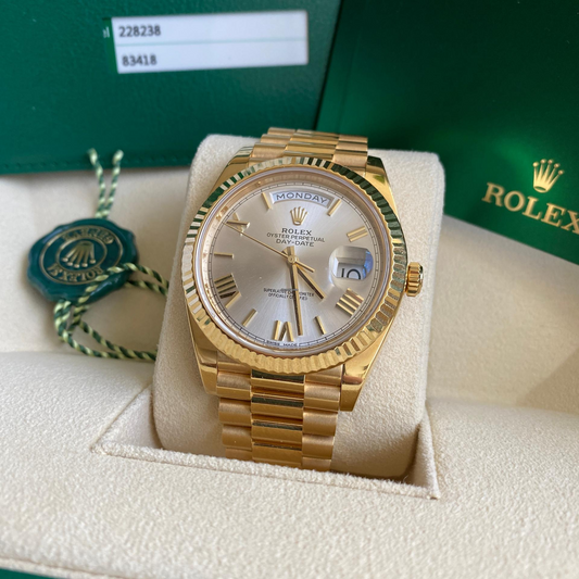 Rolex Day-Date (Gold Bracelet with White Dial)