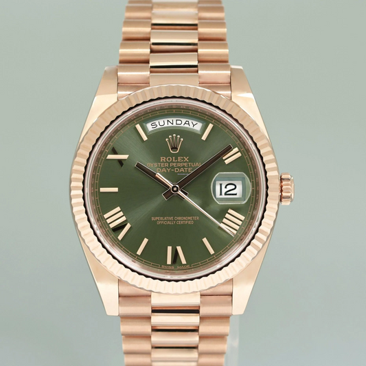 Rolex Day-Date (RoseGold with Olive Green Dial)